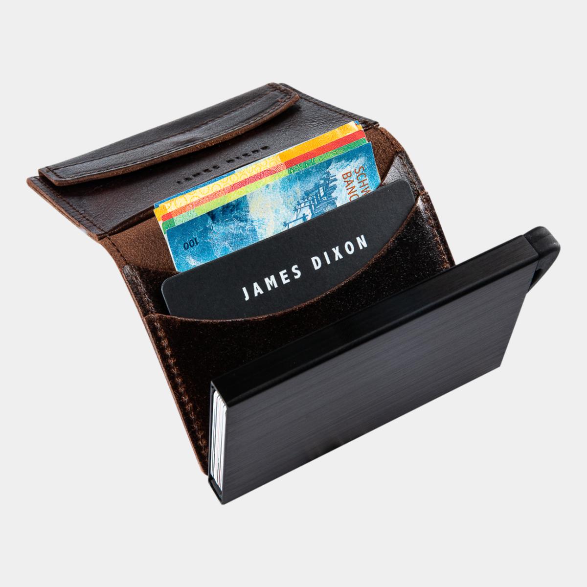 jd0193 james dixon puro raw tobacco brown coin pocket wallet notes