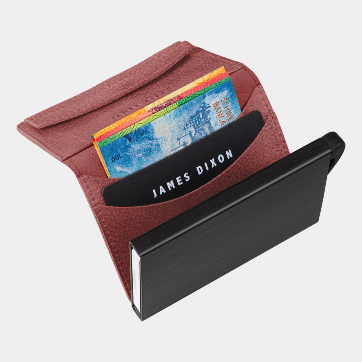 jd0202 james dixon puro grace rosewood red coin pocket wallet notes