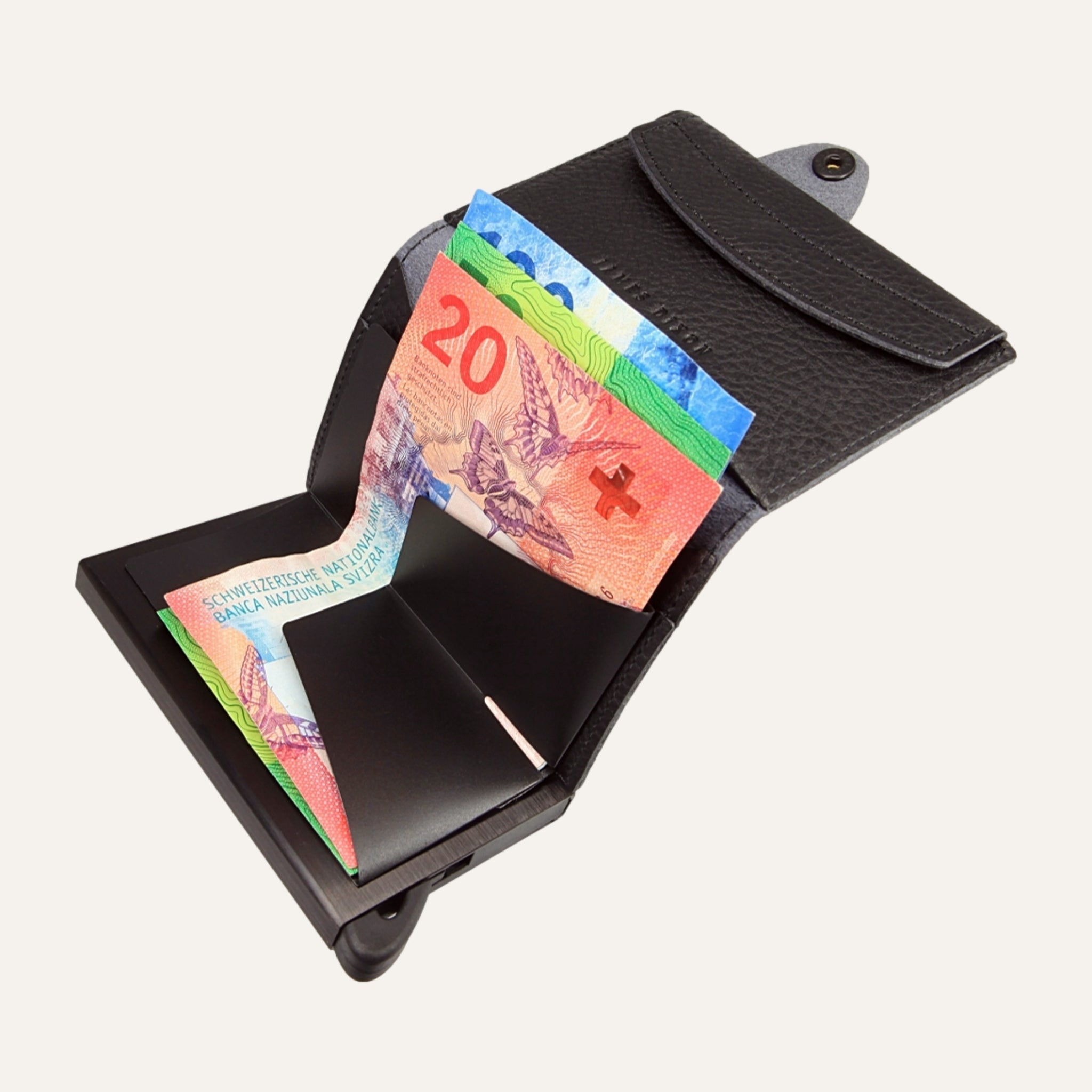 Black - Grace - Coin Pocket - Snap - Wallet