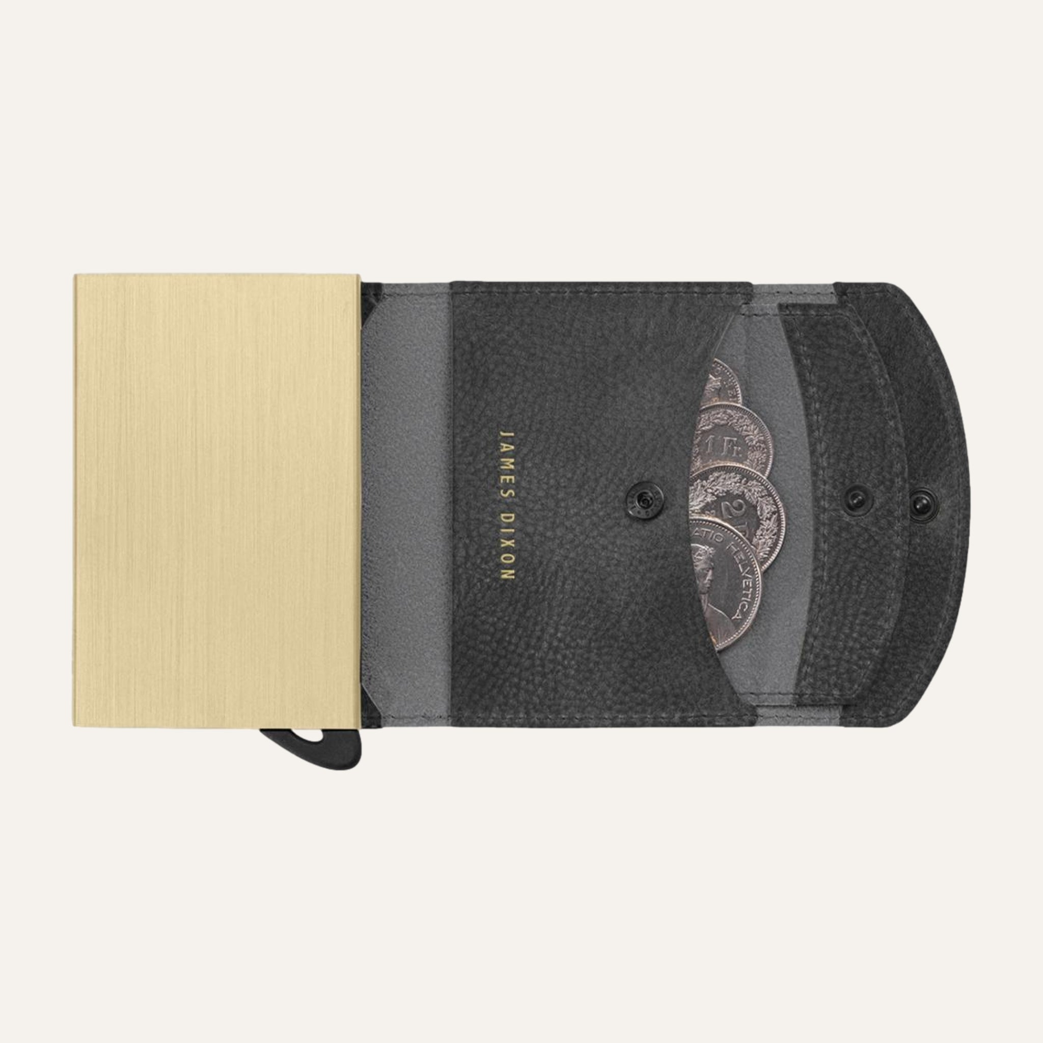 Black/Gold - Grace - Münzfach - Lasche - Portemonnaie