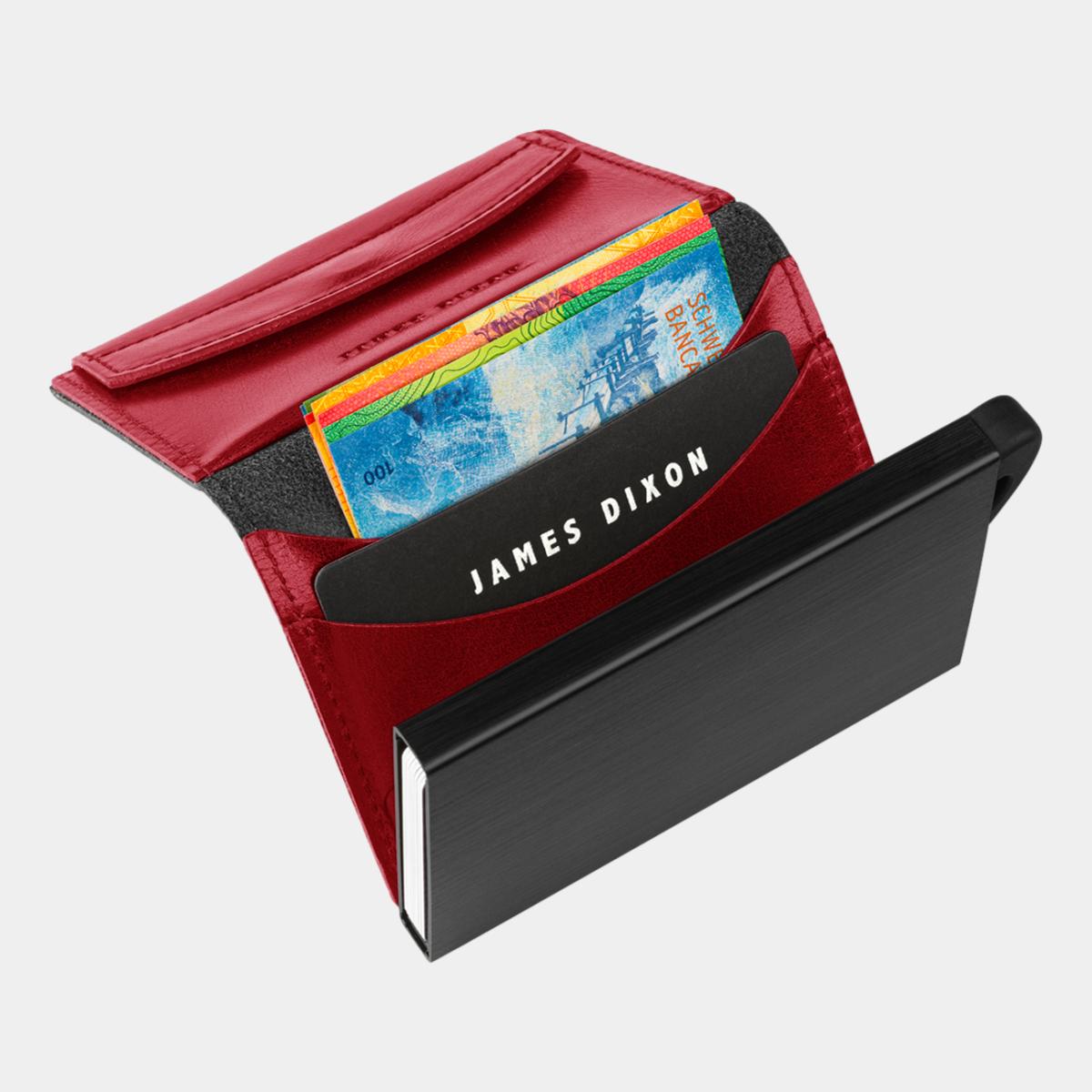 jd0223 james dixon puro classic black devil red coin pocket wallet notes