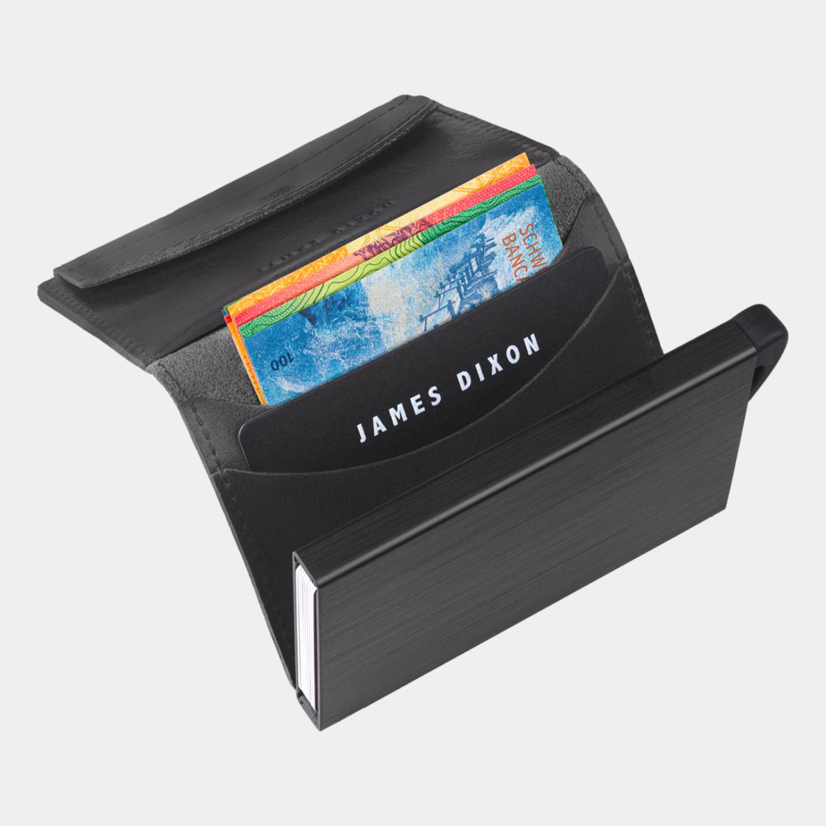 jd0234 james dixon puro vintage all black coin pocket wallet notes