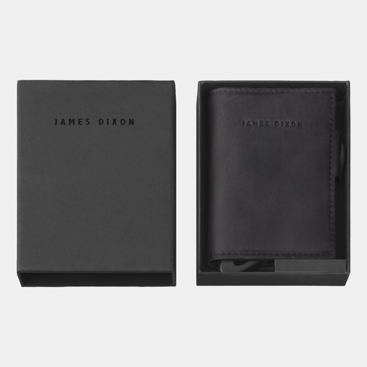 jd0239 james dixon boton vintage all black wallet box