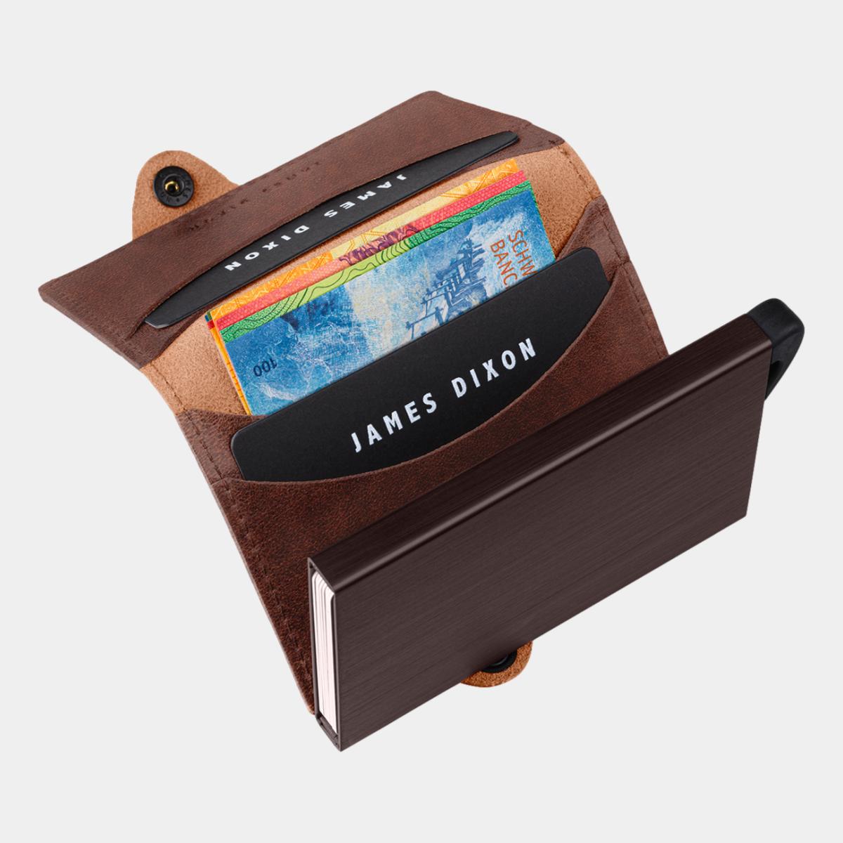 jd0242 james dixon boton vintage havana brown wallet notes