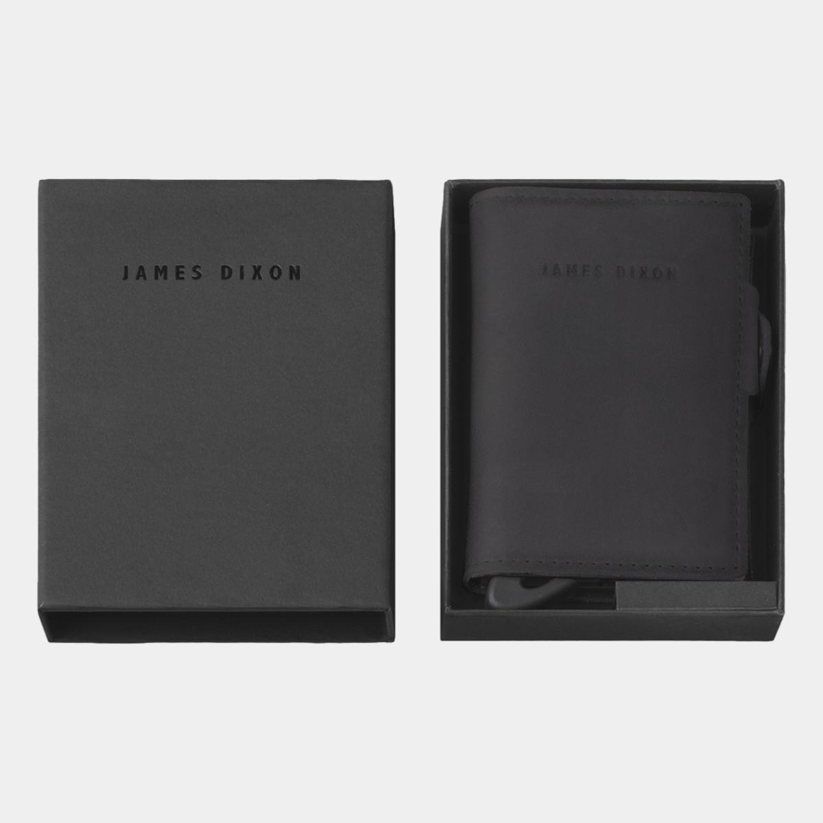 jd0244 james dixon boton vintage all black coin pocket wallet box