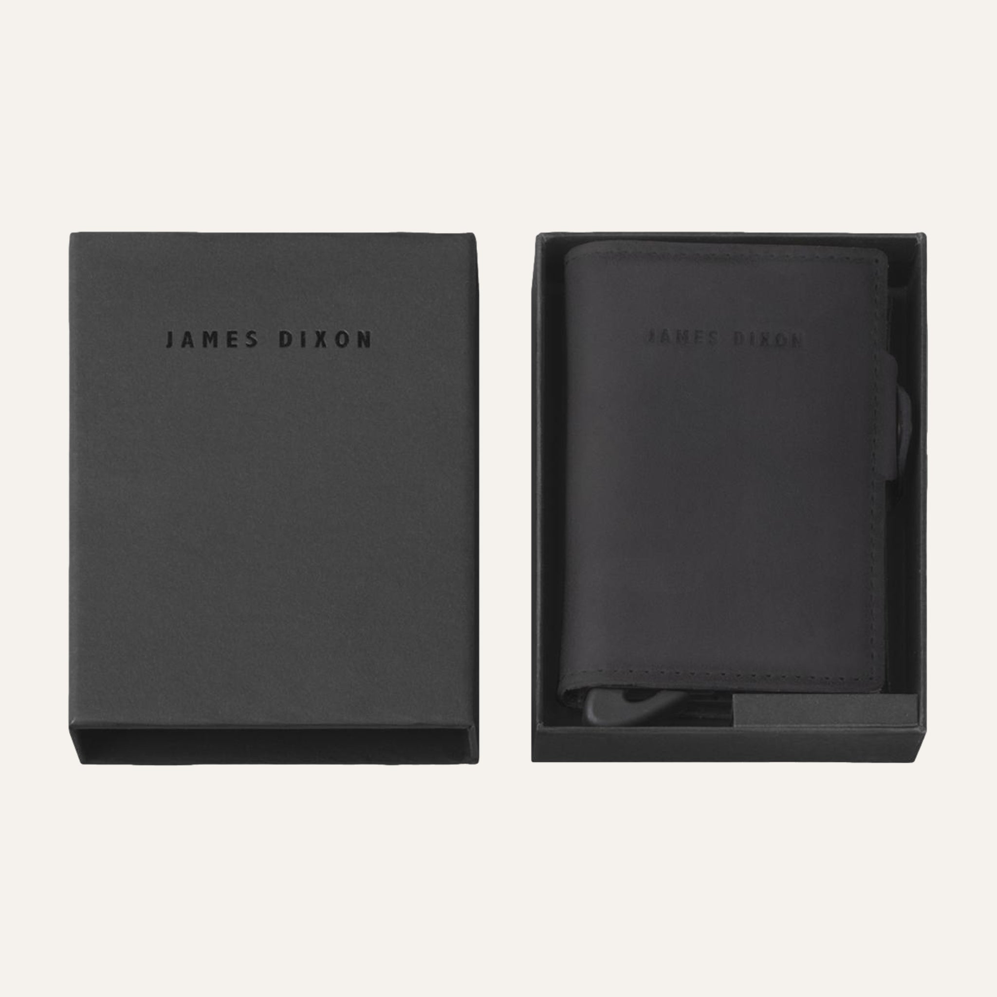 All Black - Vintage - Münzfach - Knopf - Portemonnaie
