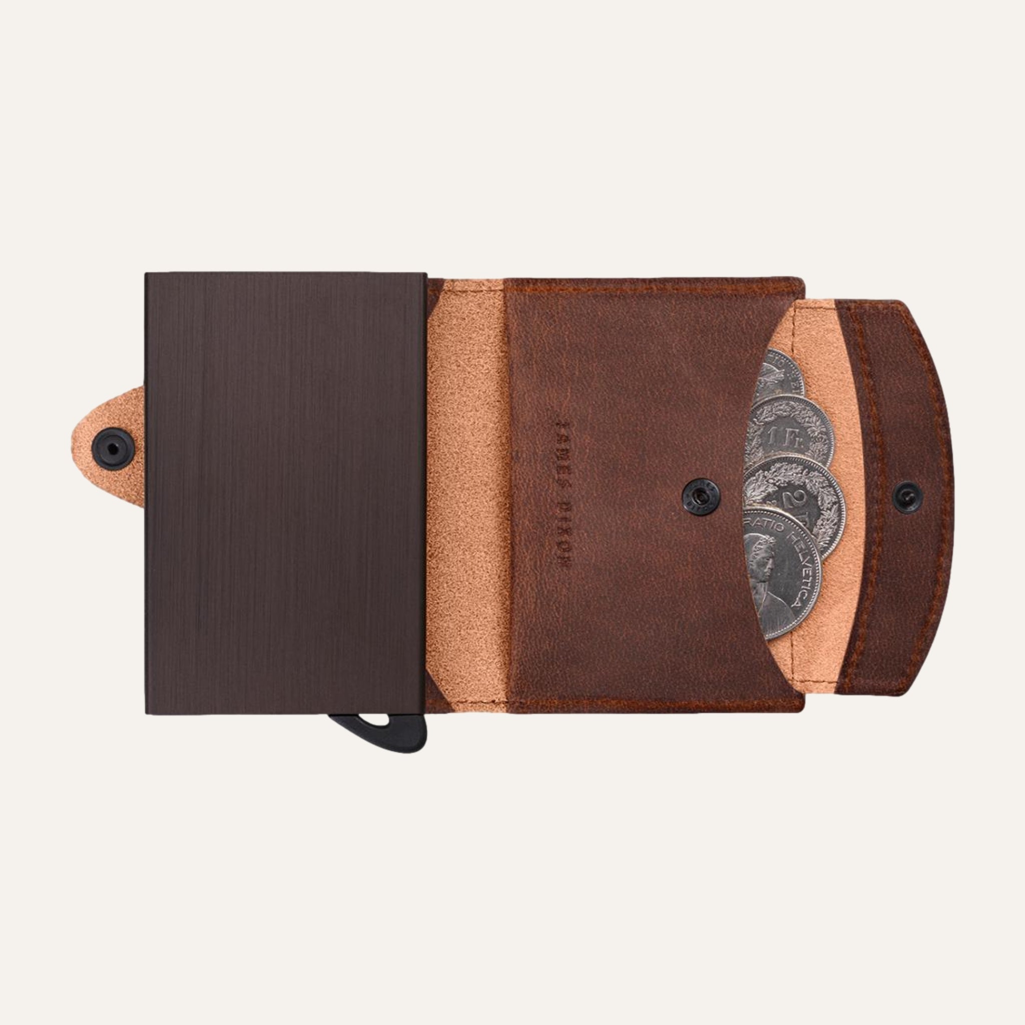 Brown Havana - Vintage - Coin Pocket - Snap - Wallet