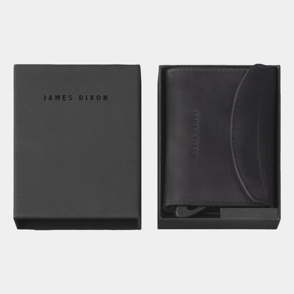 jd0249 james dixon grande vintage all black coin pocket wallet box