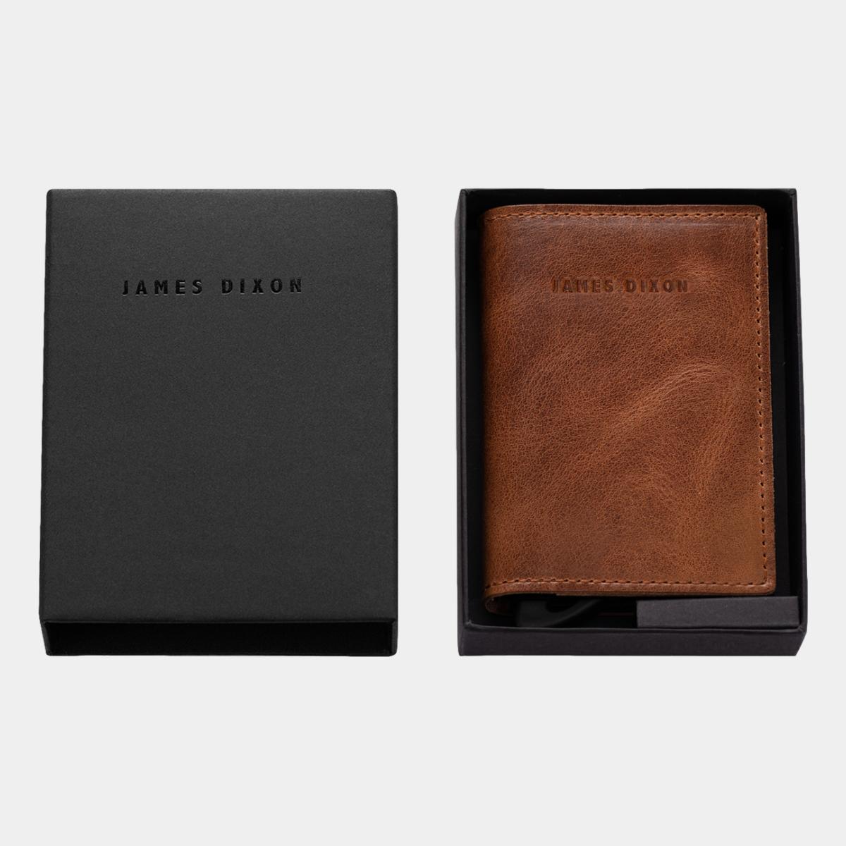 jd0274 james dixon puro classic havana brown gold wallet box