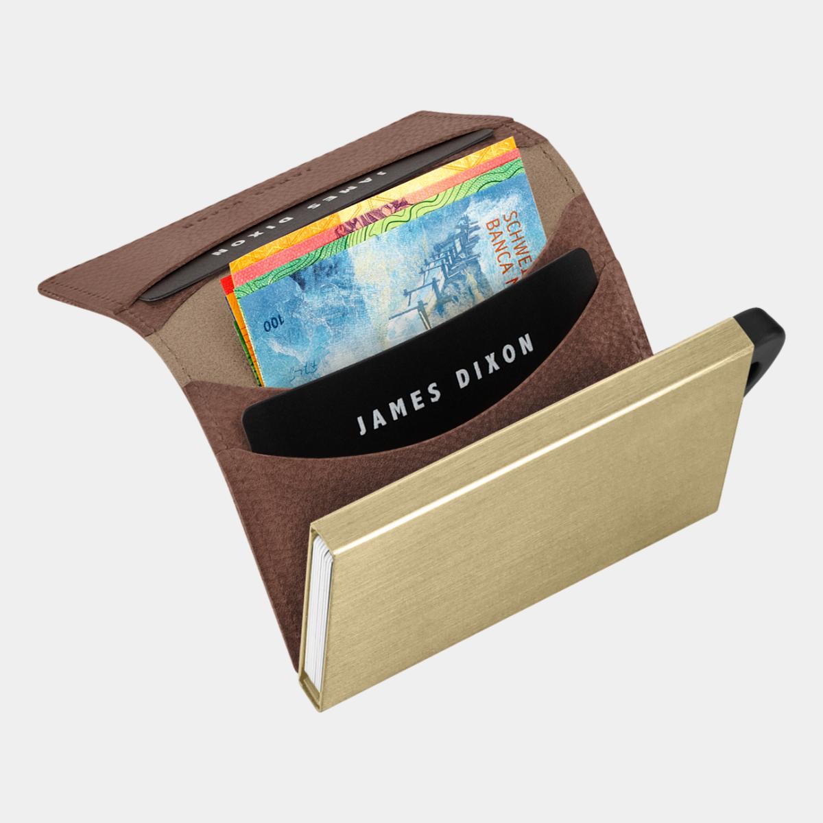 jd0275 james dixon puro grace havana brown gold wallet notes