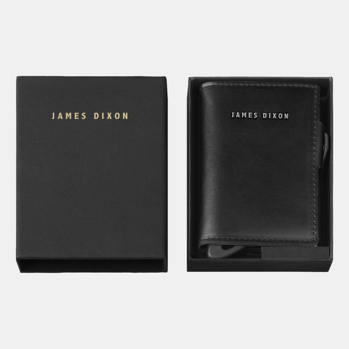 jd0287 james dixon boton classic black silver coin pocket wallet box