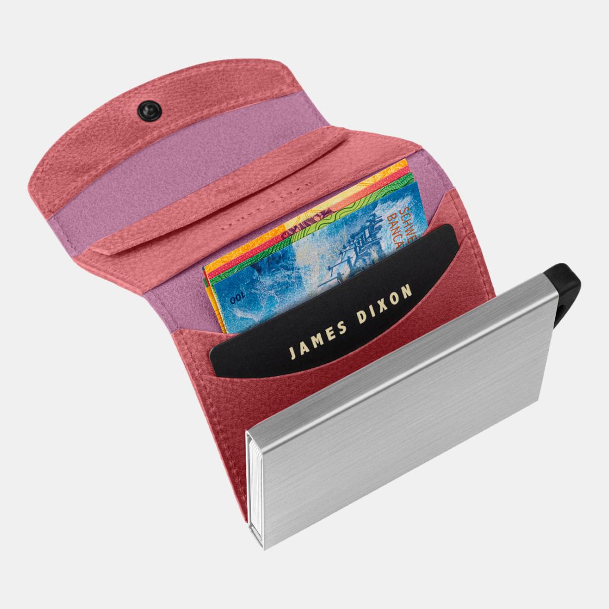 jd0299 james dixon grande grace coral pink coin pocket wallet notes