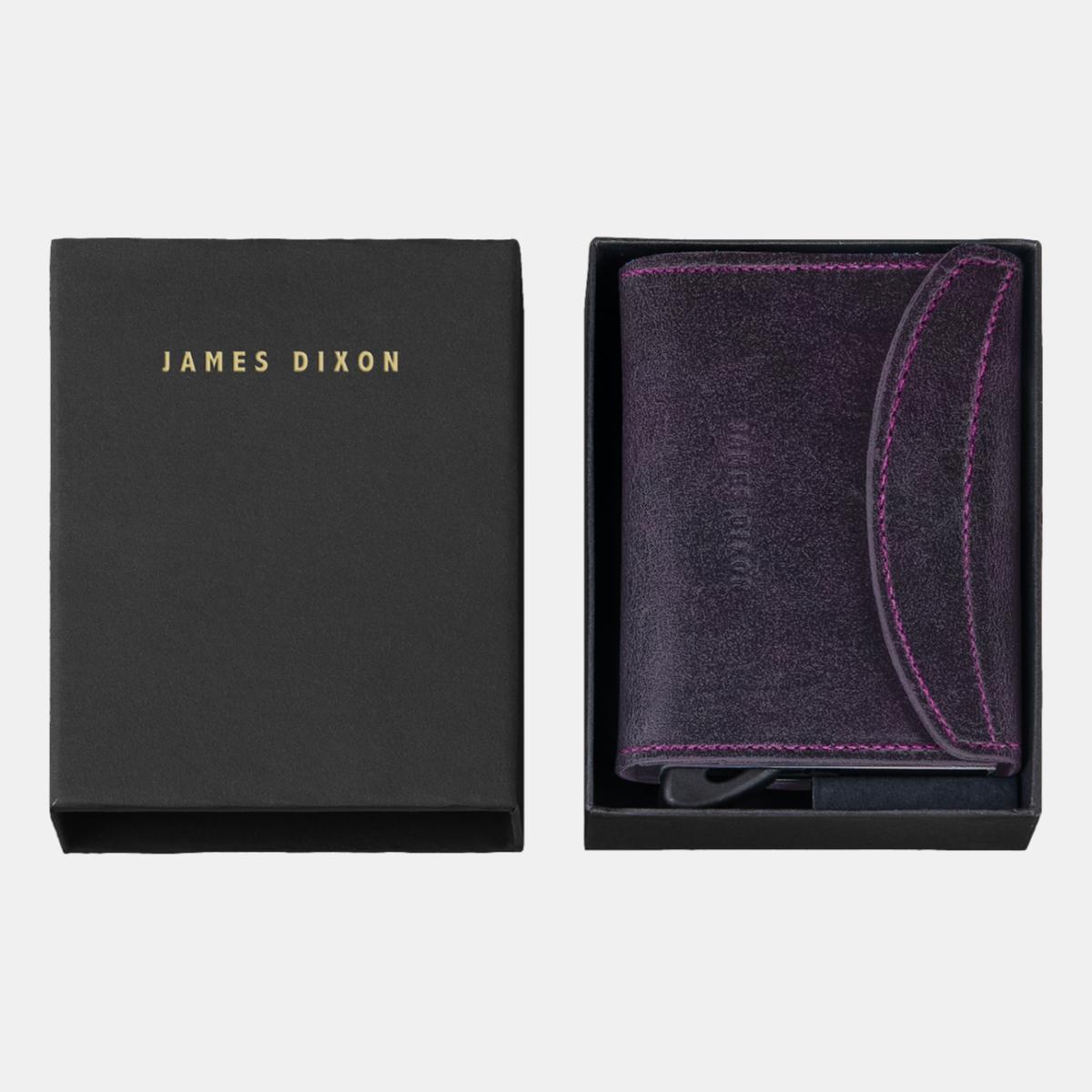 jd0303 james dixon grande raw purple coin pocket wallet box