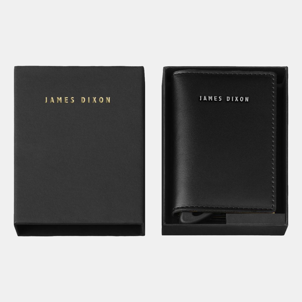 jd0314 james dixon puro one black silver coin pocket wallet box