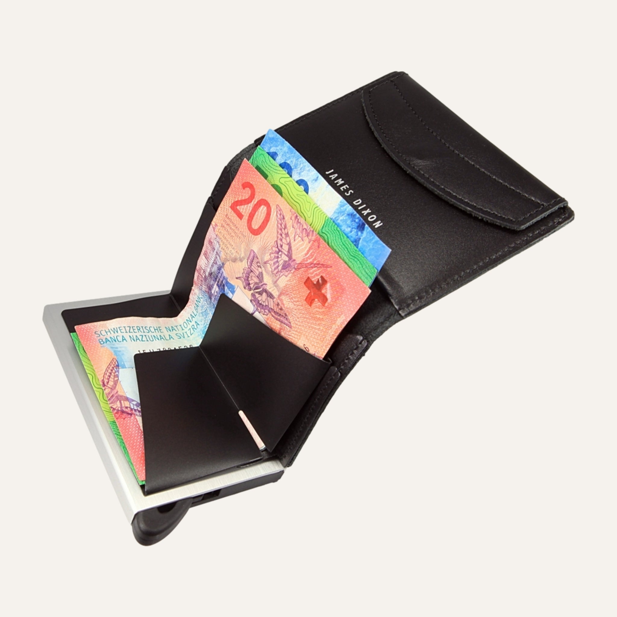 Black/Silver - One - Coin Pocket - Wallet