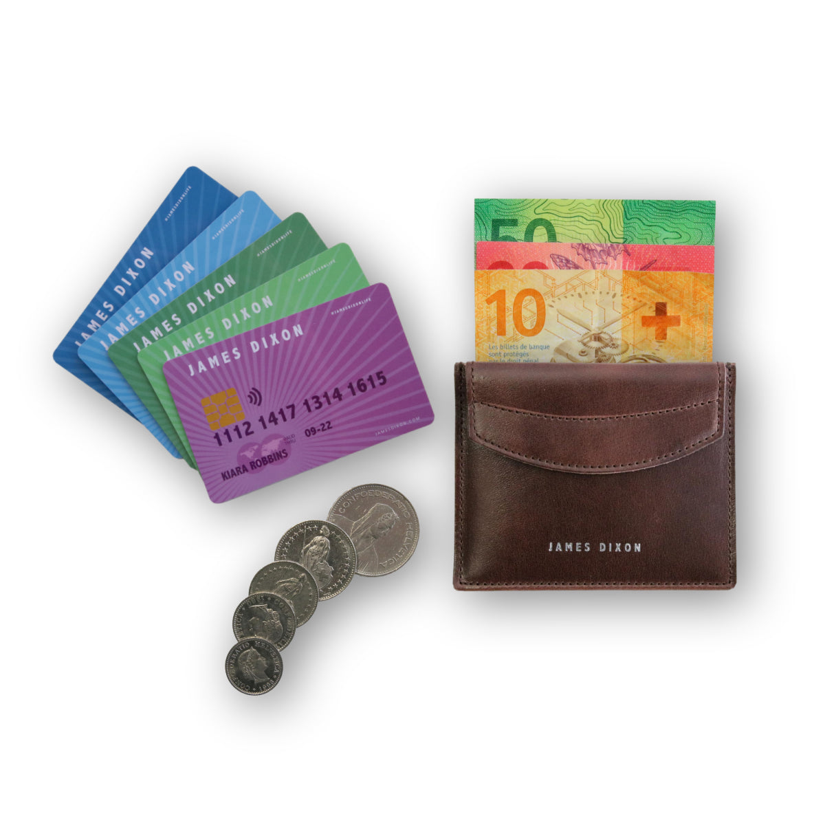 jd0330 james dixon poco classic cacao brown coin pocket wallet content