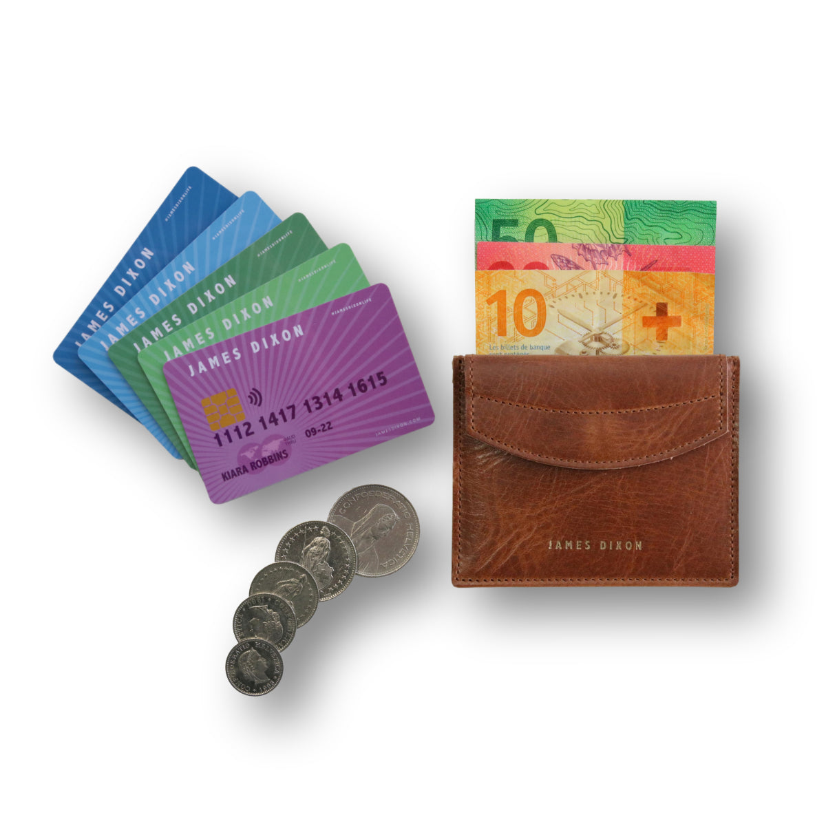 jd0332 james dixon poco classic havana brown coin pocket wallet content