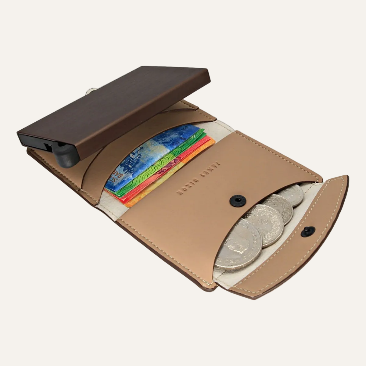Beige Sand - Nautica - Coin Pocket - Snap - Wallet