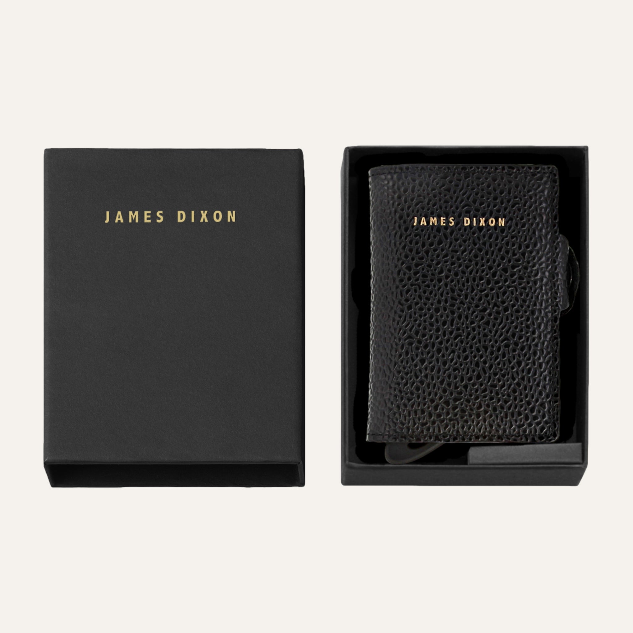 Black/Gold - Caviar - Coin Pocket - Snap - Wallet