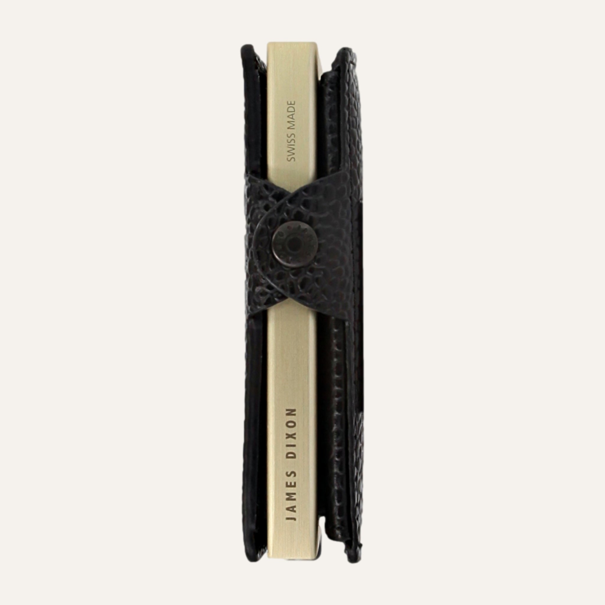 Black/Gold - Caviar - Coin Pocket - Snap - Wallet