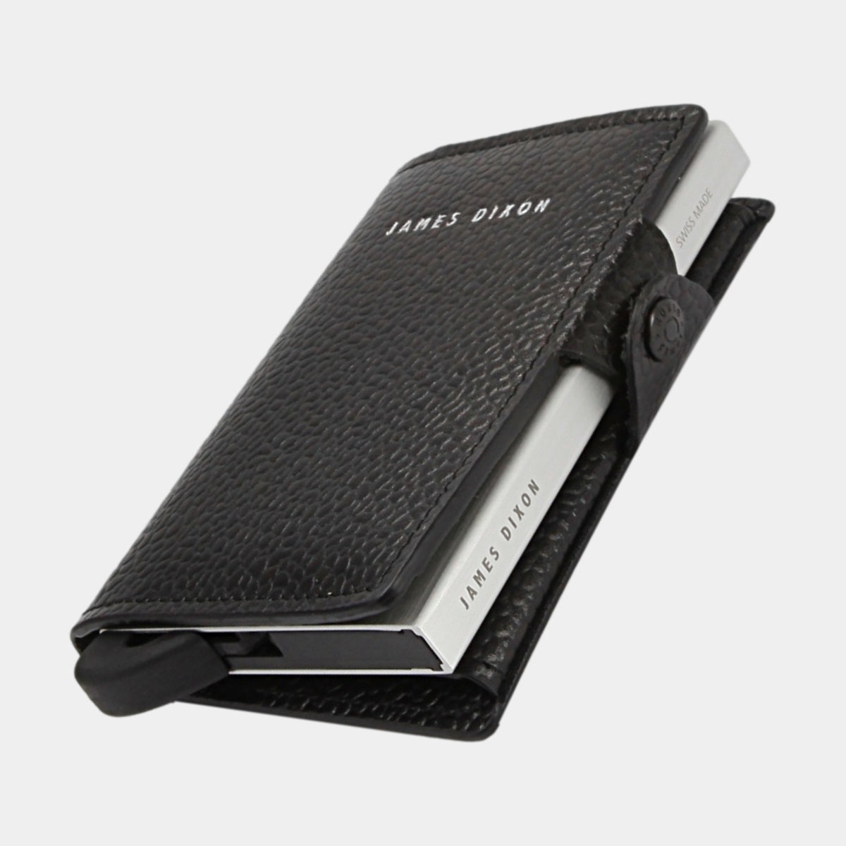 Black/Silver - Caviar - Coin Pocket - Snap - Wallet