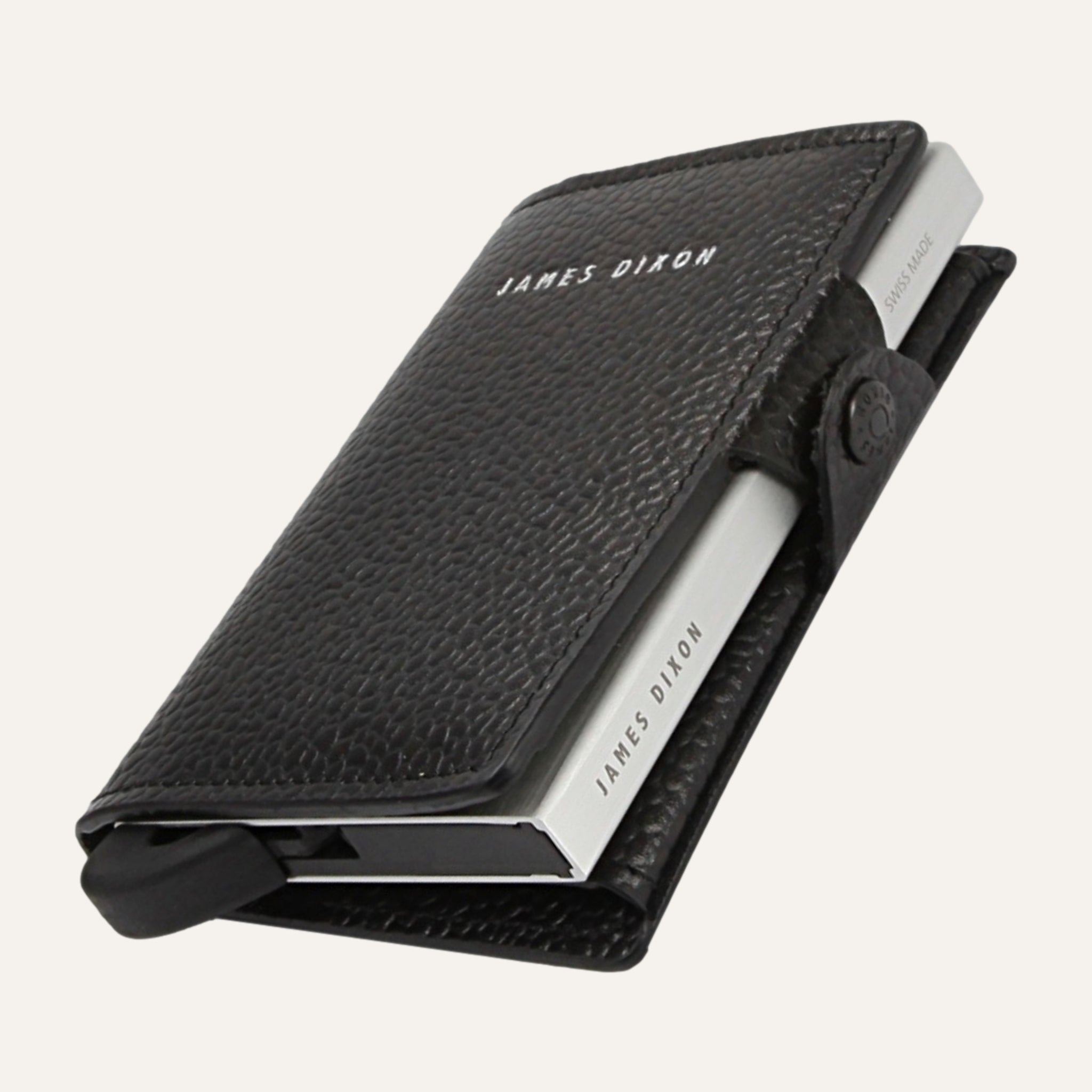 Black/Silver - Caviar - Coin Pocket - Snap - Wallet