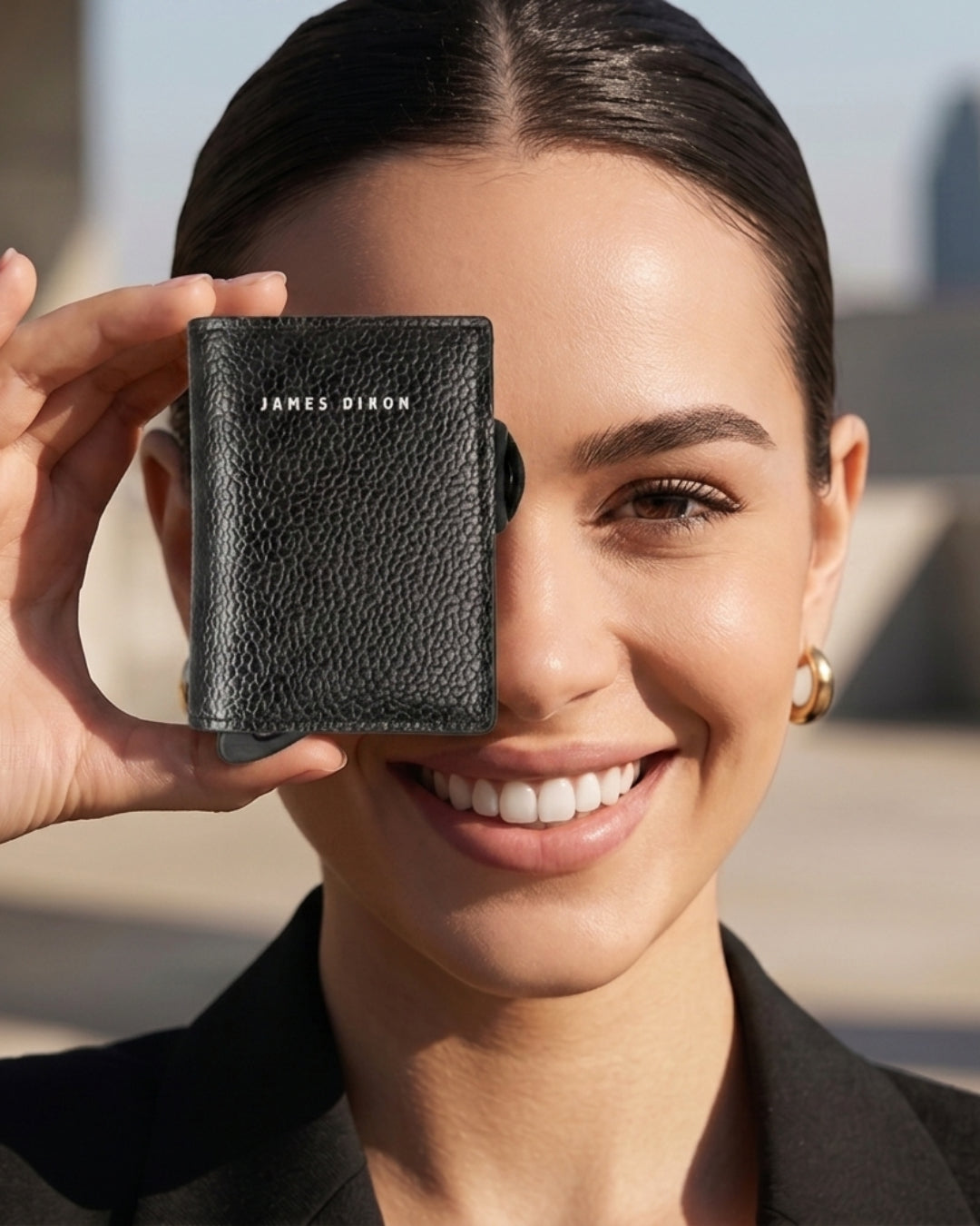 Black/Silver - Caviar - Monnaie - Bouton - Porte-cartes