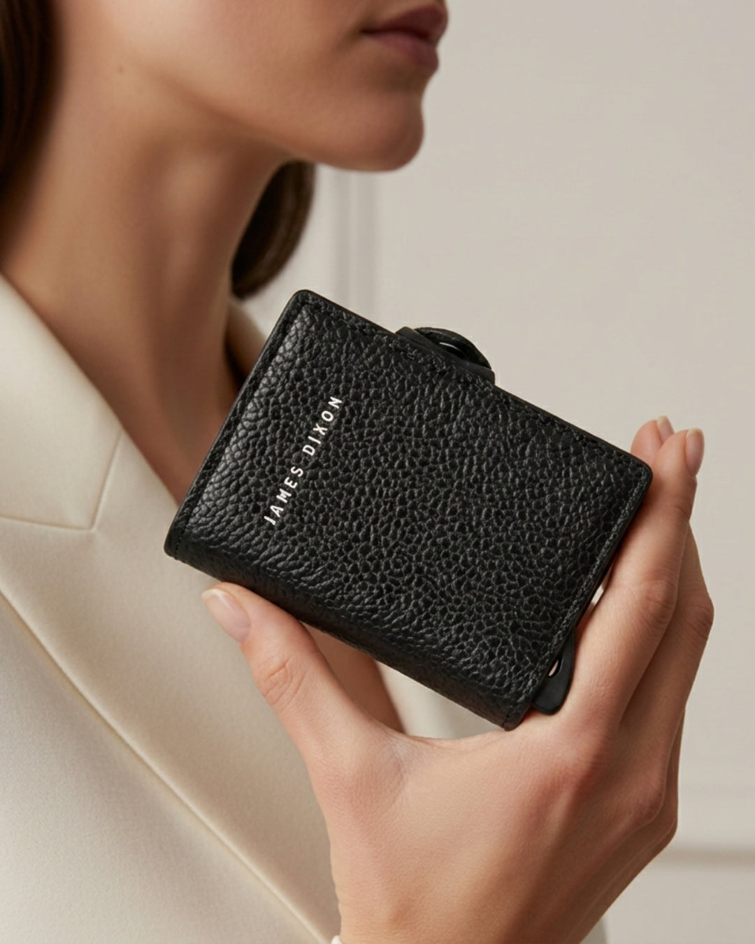 Black/Silver - Caviar - Münzfach - Knopf - Portemonnaie