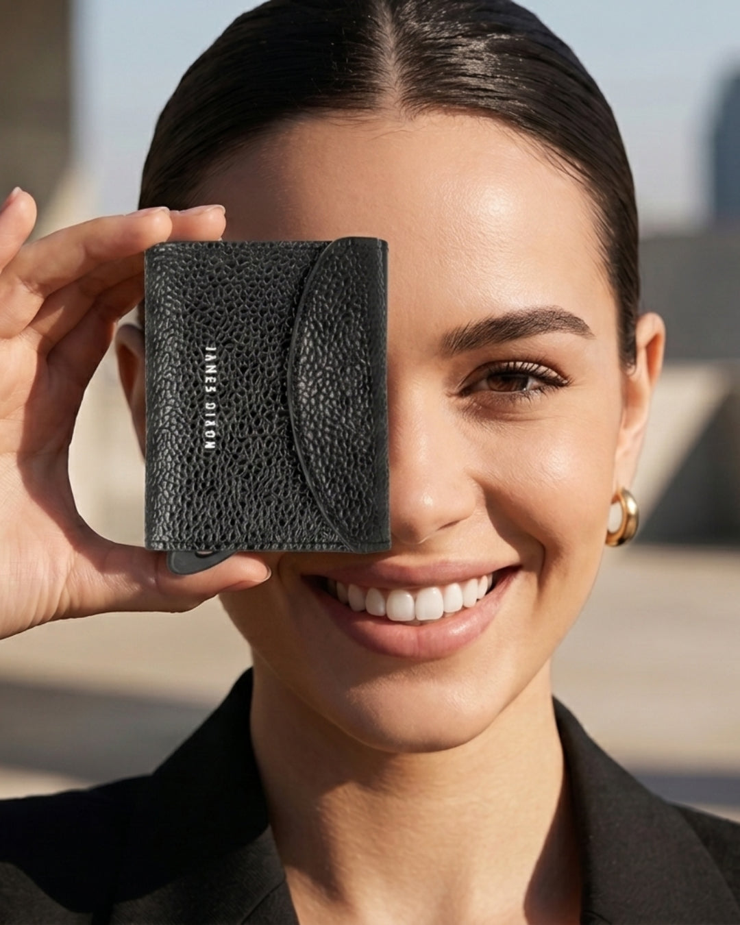 Black/Silver - Caviar - Coin Pocket - Flap - Wallet