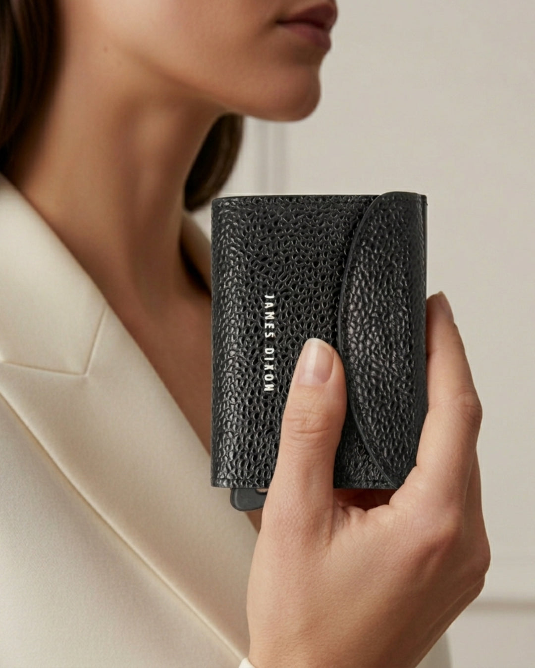 Black/Silver - Caviar - Coin Pocket - Flap - Wallet