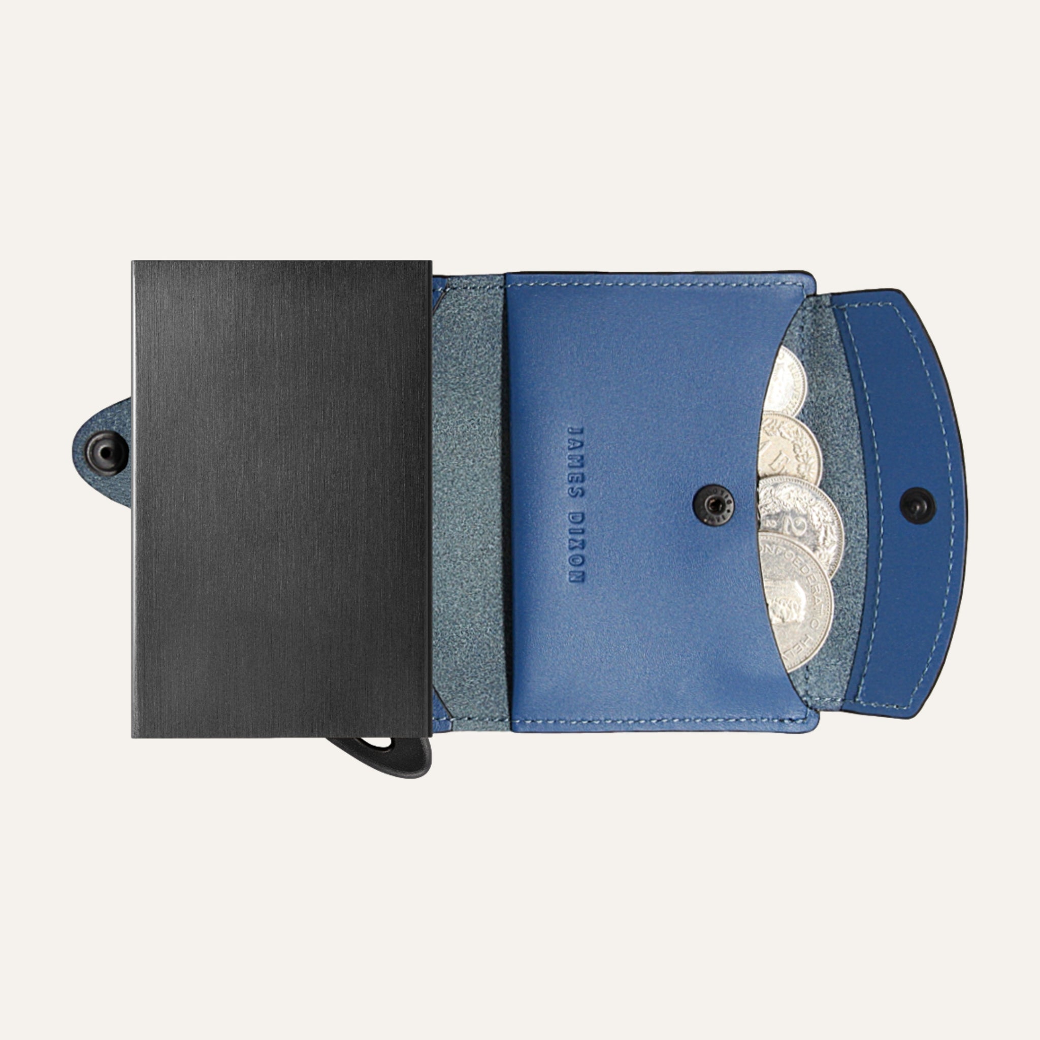 Blue - One - Coin Pocket - Snap - Wallet