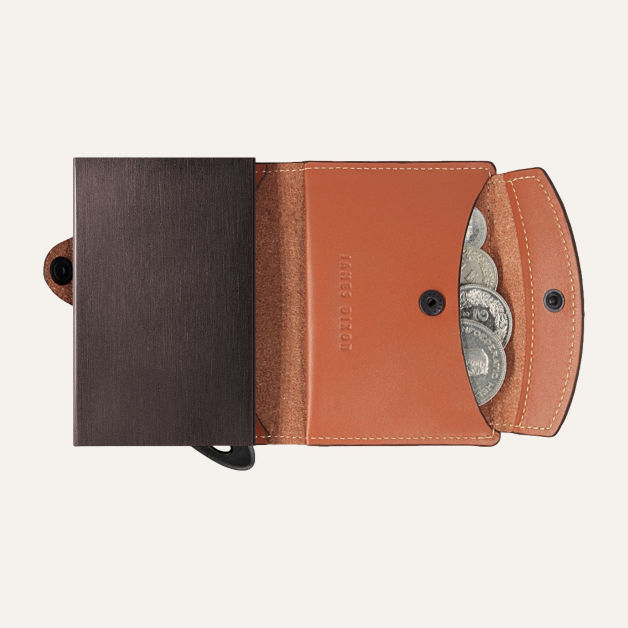 Light Brown Caramel - One - Coin Pocket - Snap - Wallet