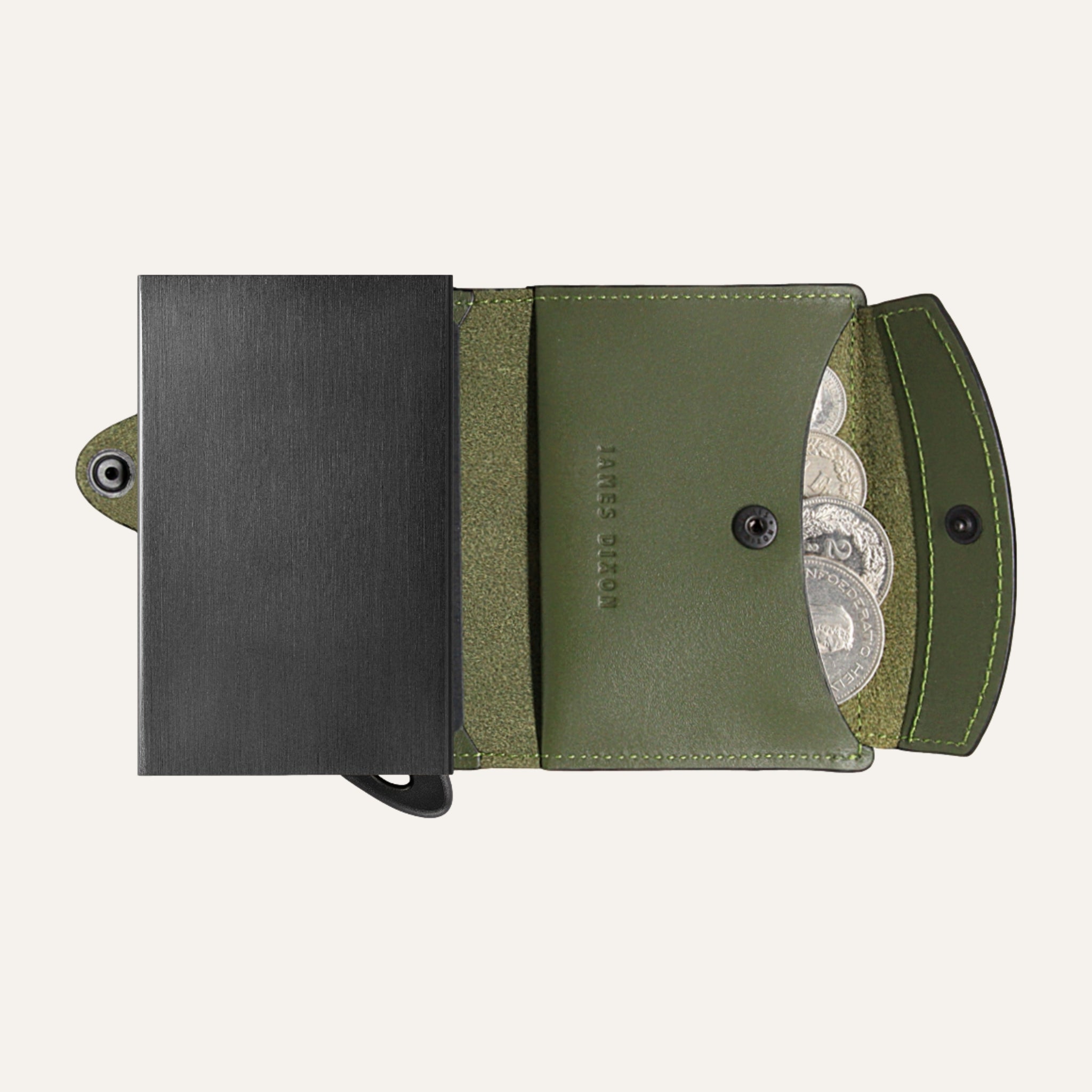 Green - One - Coin Pocket - Snap - Wallet