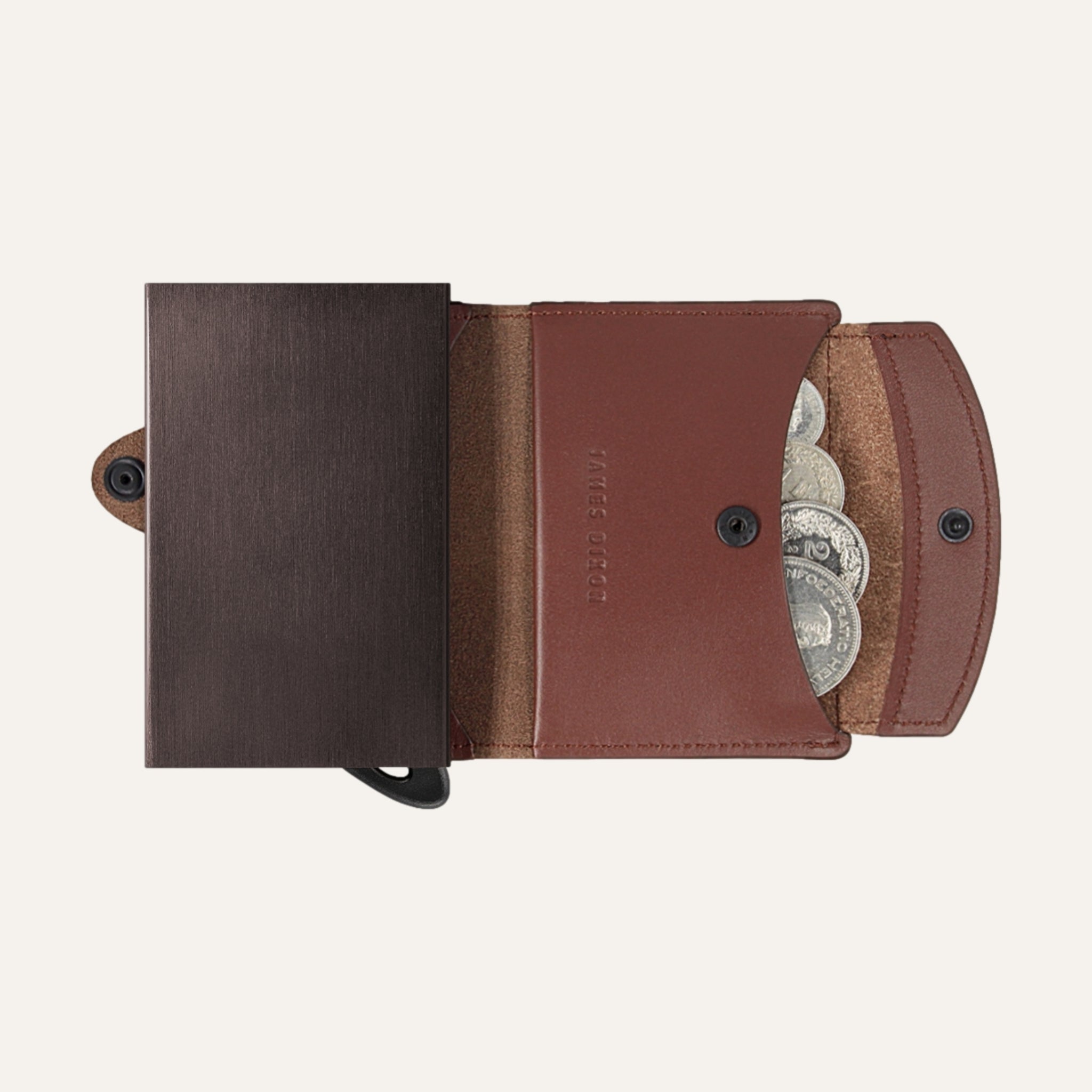 Brown Havana - One - Coin Pocket - Snap - Wallet