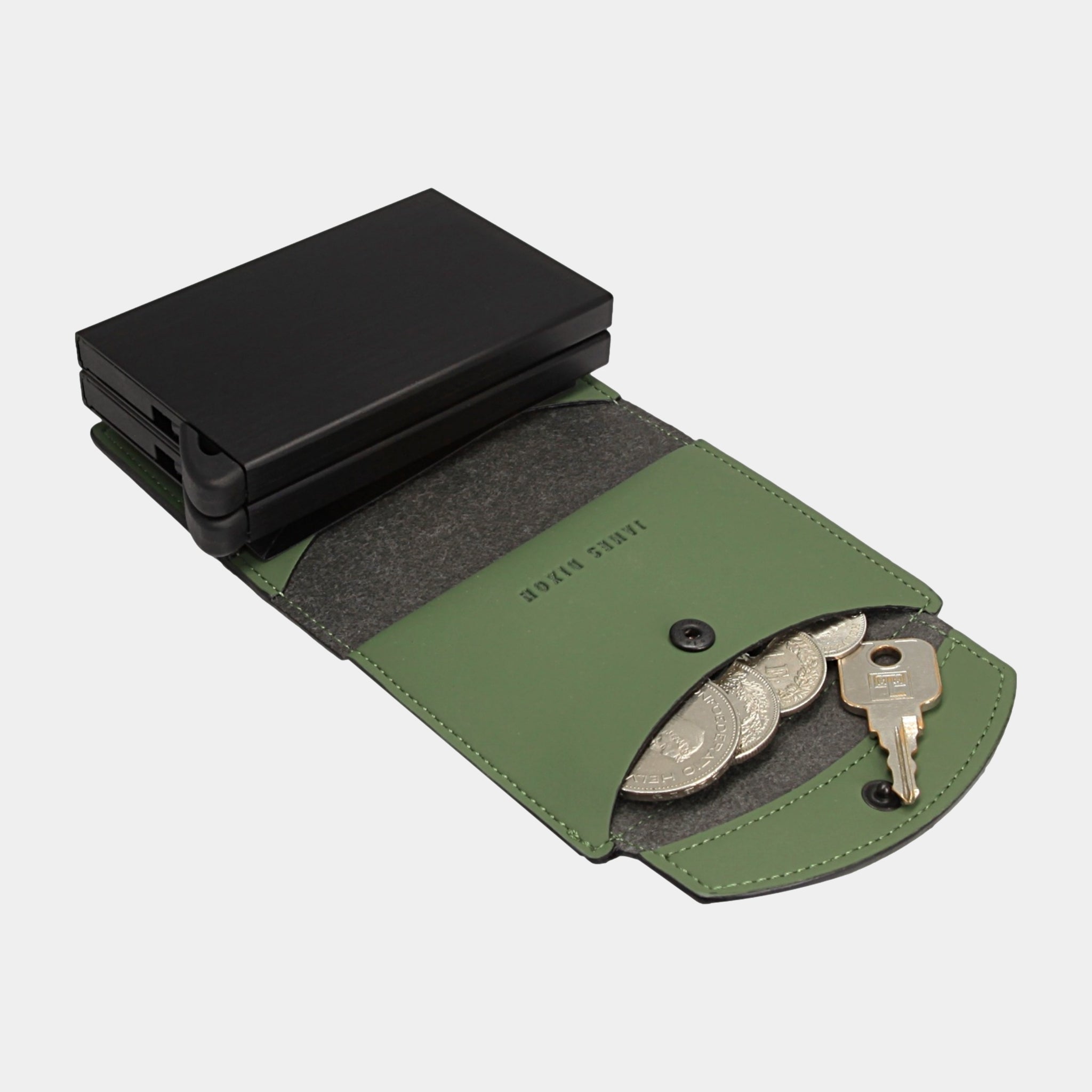 JAM  MADE × NF COMPACT WALLET　Green James Dixon Slim RFID Wallet, Green, Nautica, XL, Coin Pocket, Snap
