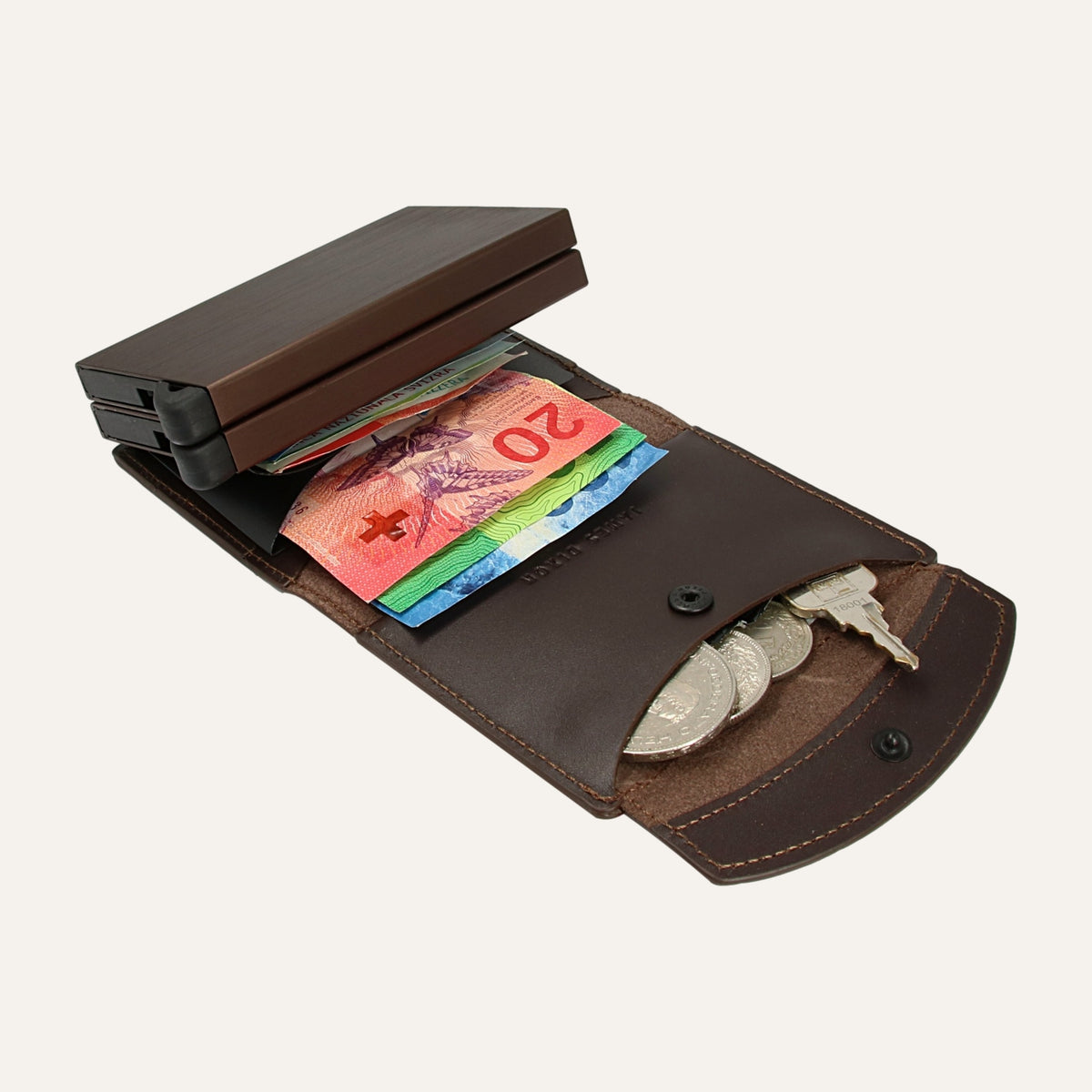 Cacao - One - XL - Coin Pocket - Snap - Wallet