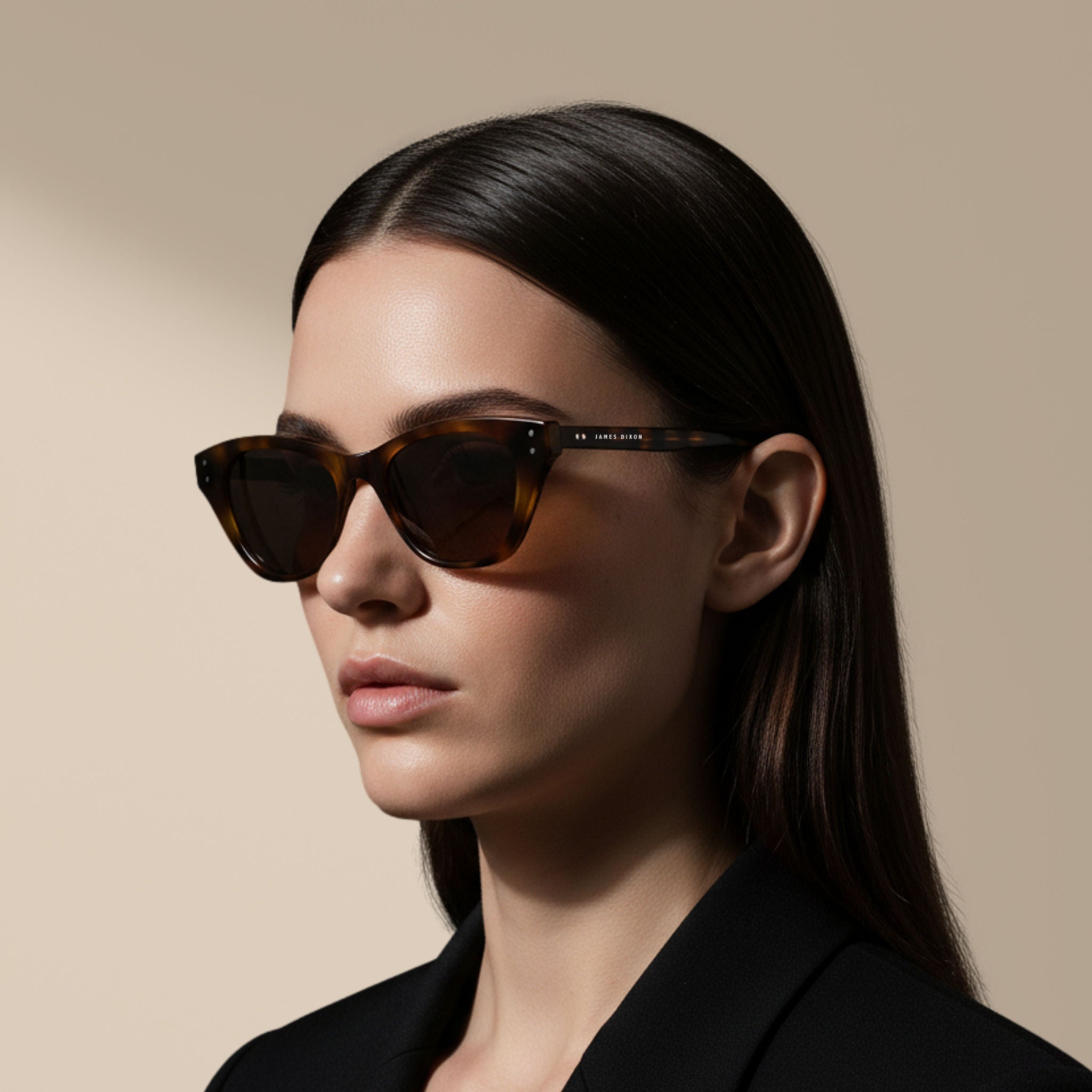 Havana/Brown - Velvet - Cat-Eye - Acetate - Sunglasses