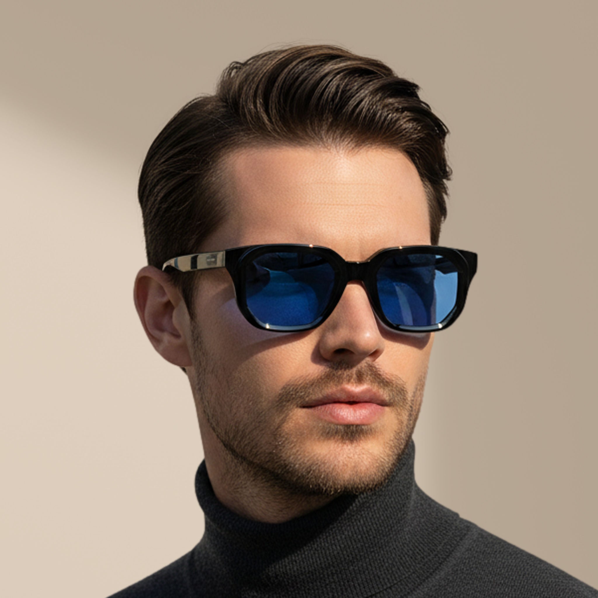 Negro/Azul – Brixton – Poligonal – Acetato – Gafas de sol